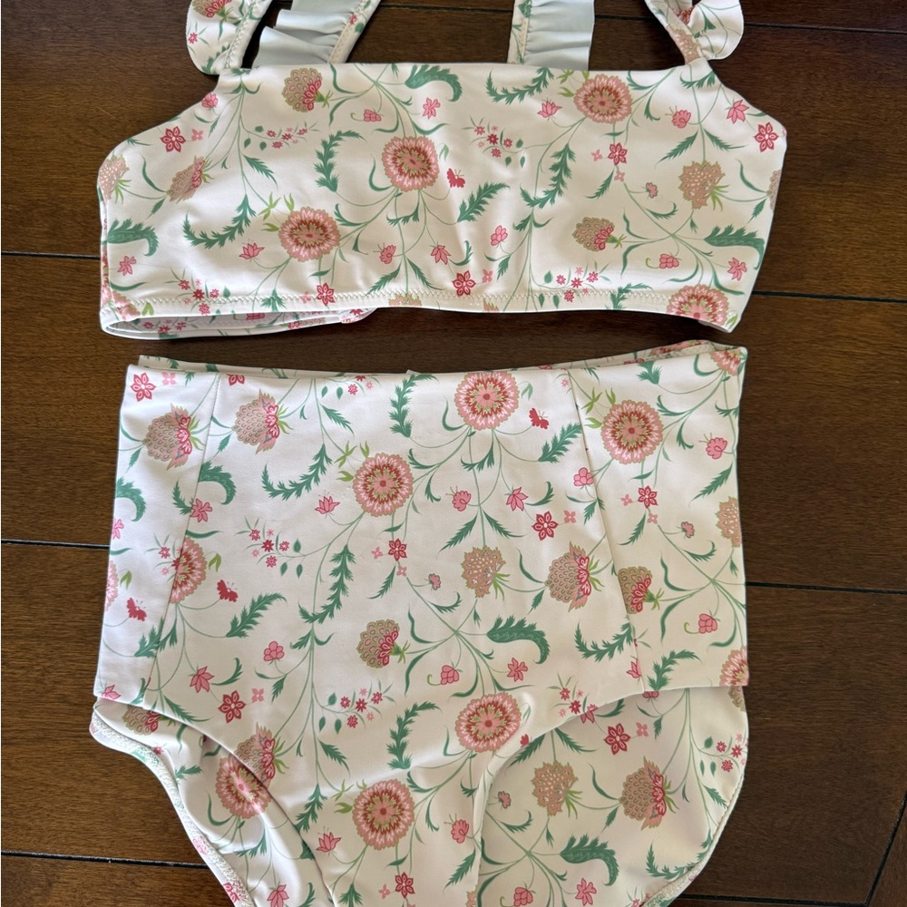 Floral Two-Piece high waist Swimsuit